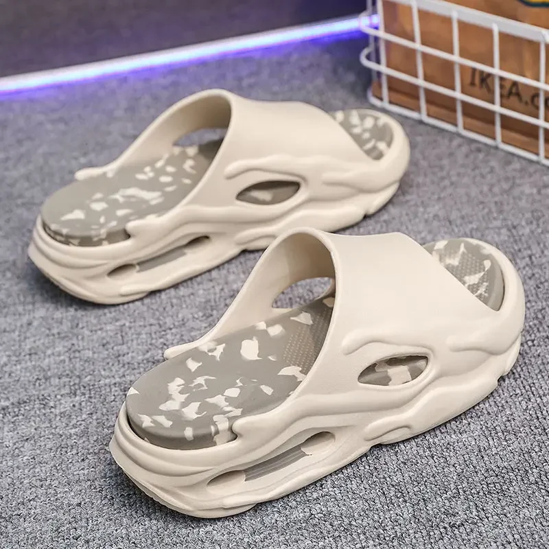 Beach Men's Shoe Shiatsu Bathroom Platform Indoor House Walk Around Home Slides Pvc High Quality Fashion Adult Eva Male Slipper