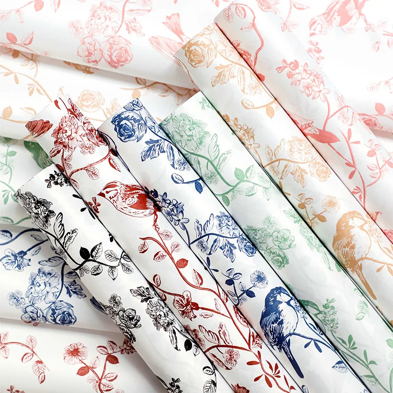 

20pcs Flower Packaging Paper Waterproof Printing DIY Flower Wrapping Papers Bouquet Wrapper Birthday Party Decoration Supplies