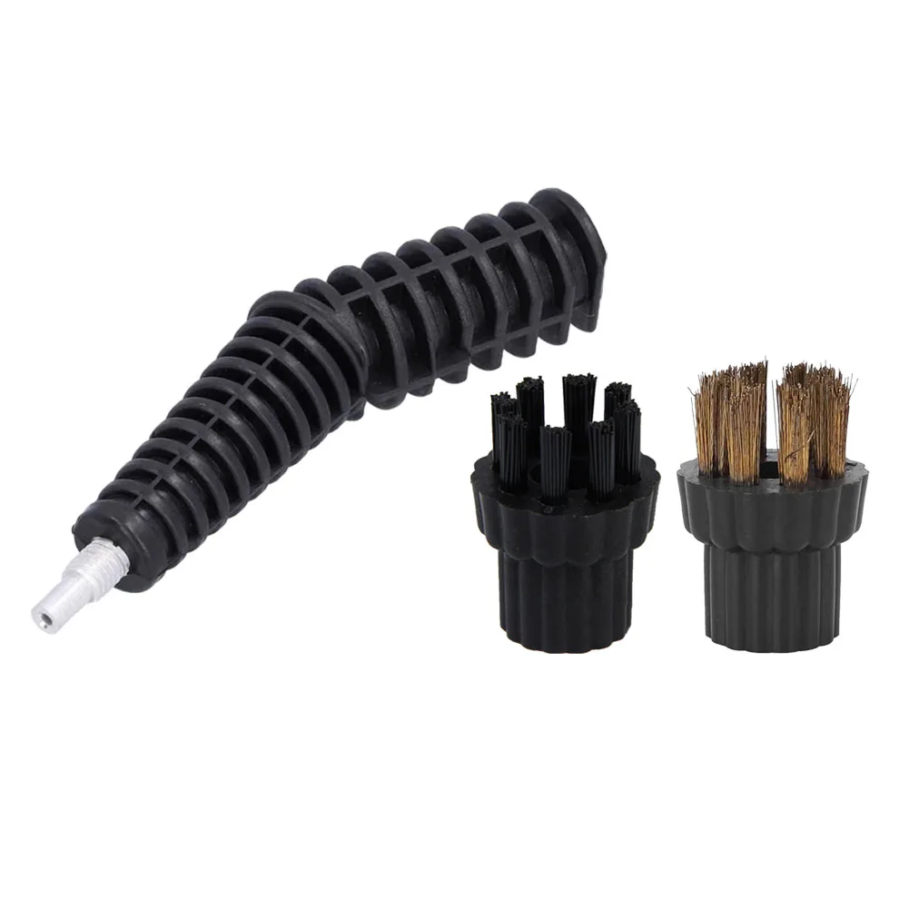 

Nozzel Brush And Brass Nylon Brush Head Set Compatible With For Steam Mop Cleaning Mop Nozzle Connector Replacement