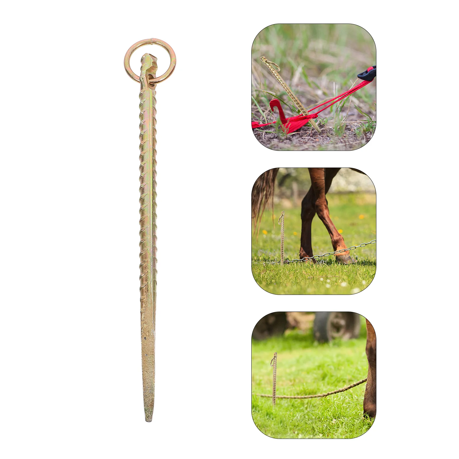 Tent Ground Pegs Dog Stake Stakes Spike Nail Heavy Duty Sheep Tie Out Iron for outside