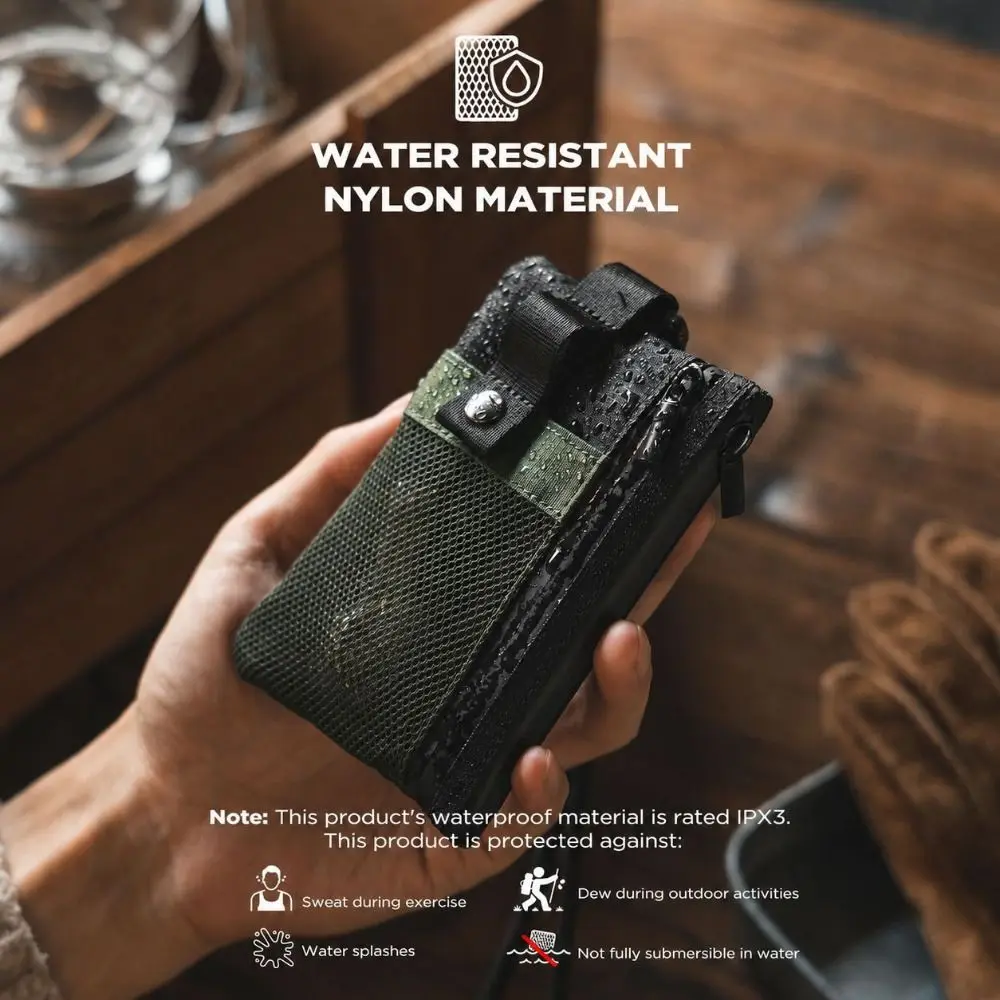 Multi Functional Nylon RFID Wallet Waterproof Zipper Lanyard Wallet with Lanyard RFID Blocking Card Holder Gift Giving