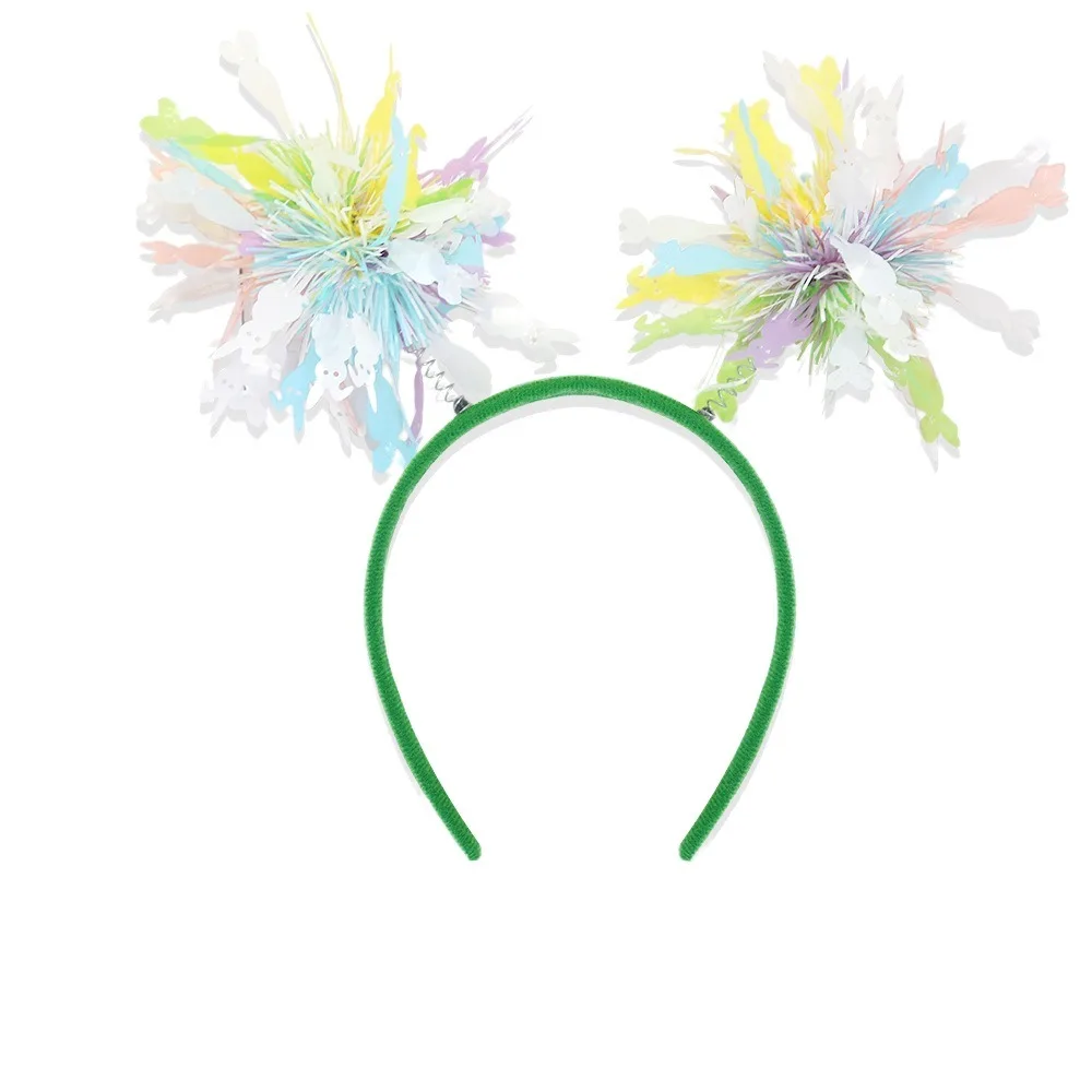 Fashion Animal Happy Easter Style Headband Chicken Rabbit Ear Bunny Rabbit Hair Hoop Headwear Plastic Cartoon Headdress Easter