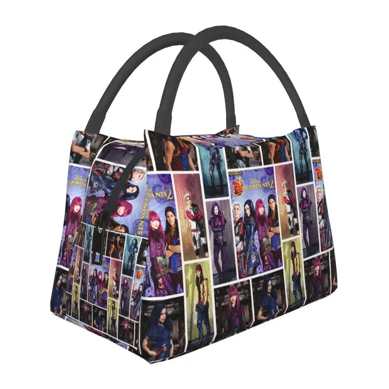 

Descendants Collages Insulated Lunch Bags for Women Song Dance TV Movies Portable Thermal Cooler Bento Box Hospital Office