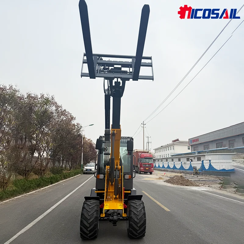 محرك CE صغير EPA ZL918X 1.5 طن رباعي العجلات لودر المزرعة عجلة المدمجة مقود بوم تلسكوبي لودر علبة التروس