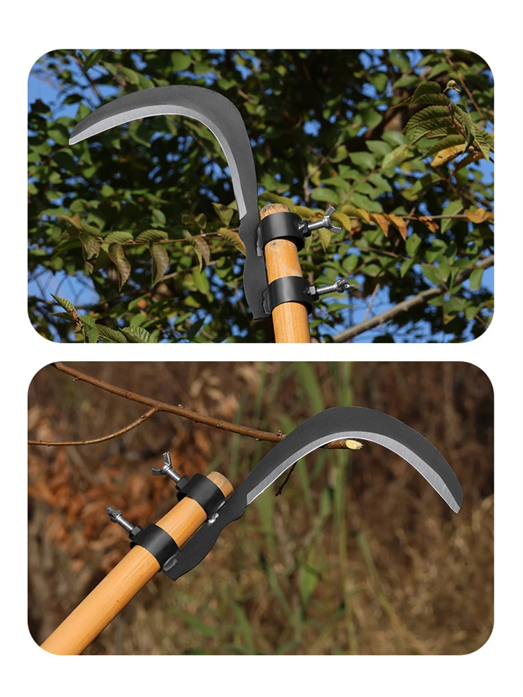 Multifuntional Portable Grass Sickle Cutter Head Wheat Lawn Mower Gardening Grass Weeding Knife Farm Scythe Sickle Garden Tools