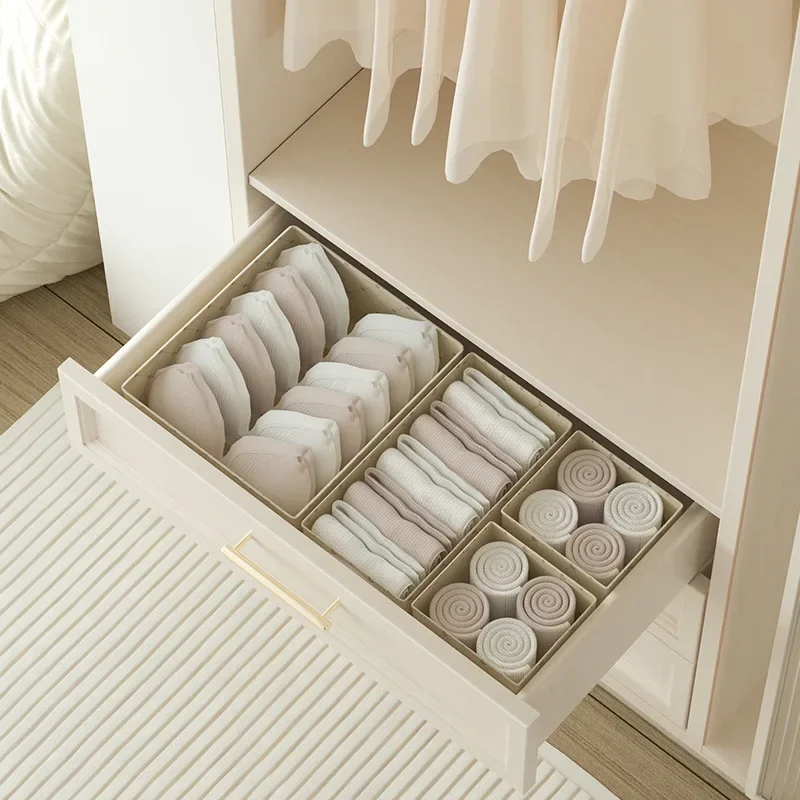 1pc Clothing Storage Box Socks Underpants Organizer Foldable Cabinet Drawer Wardrobe Storage Basket Household Desk Organizer