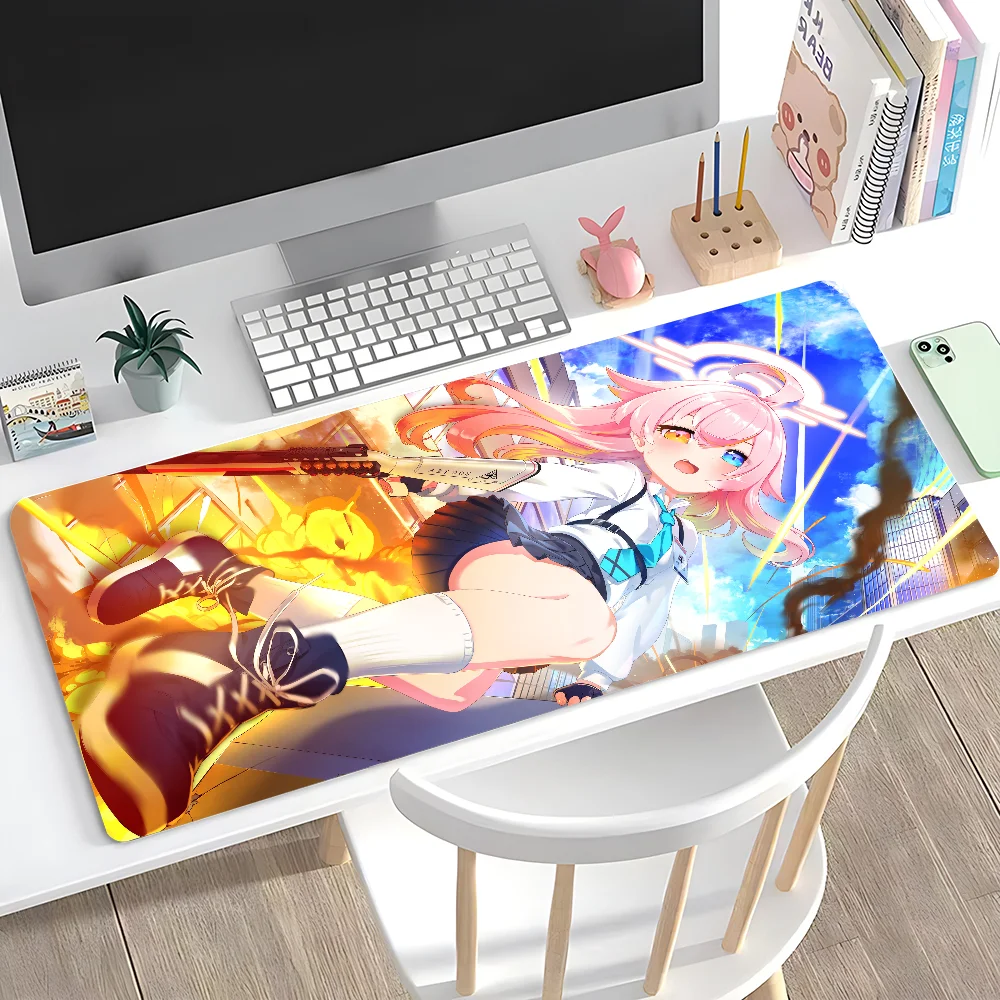 B-Blue A-Archive T-Tsukatsuki Rio Mousepad Large Anti-Slip Mouse Pad Stitched Edges Mat Durable Desk Laptop Gaming Keyboard Pad