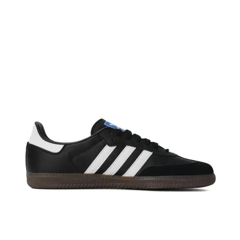 Adidas Originals Samba OG Unisex สีดําสีขาวแฟชั่นคลาสสิกรองเท้ากันลื่นสําหรับผู้ชายผู้หญิงการฝึกอบรมเยอรมัน