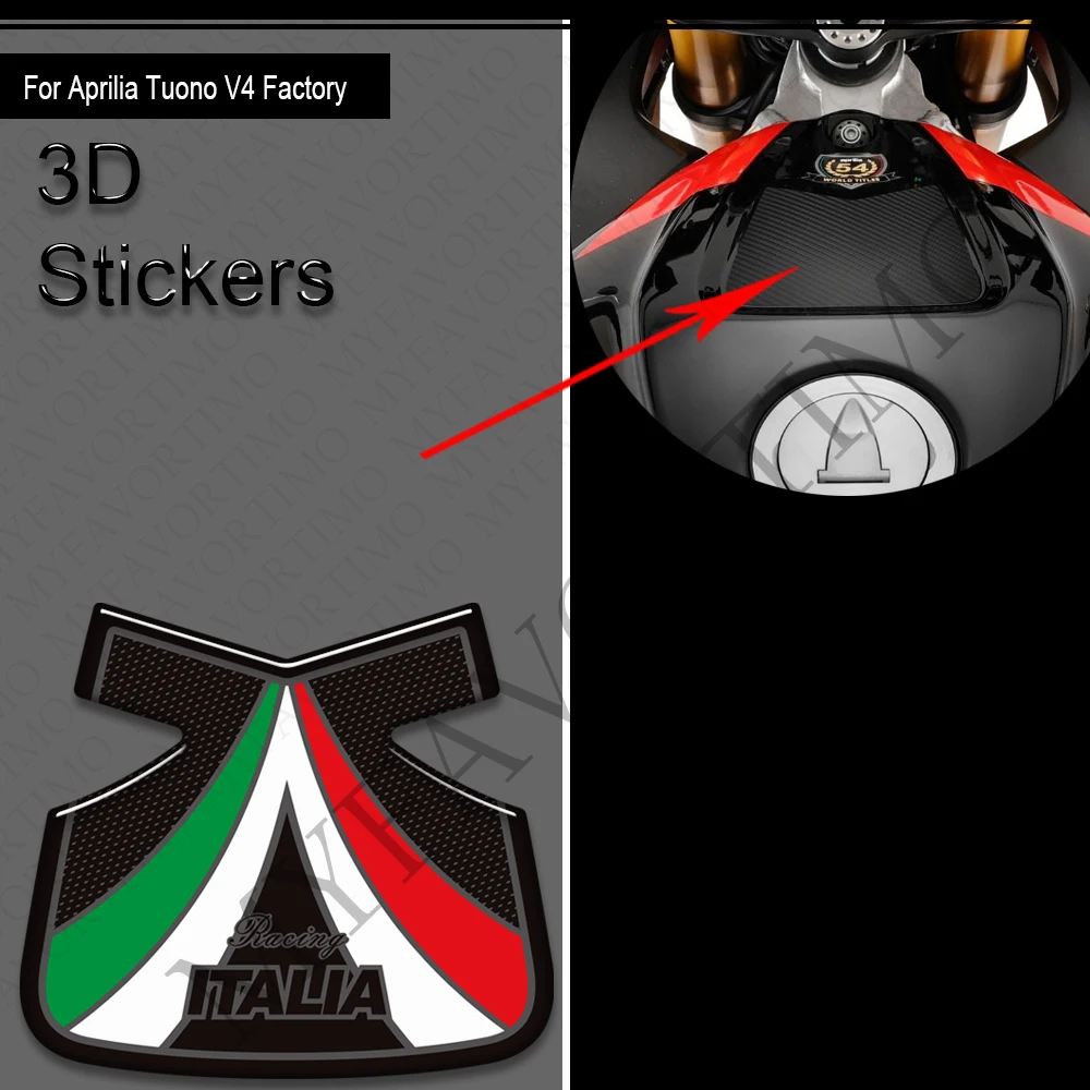 Motorcycle For Aprilia Tuono V4 Factory 1100 Tank Pad Cap Grips Gas Fuel Oil Kit Knee Protection Stickers 2021 2022 2023 - 2026