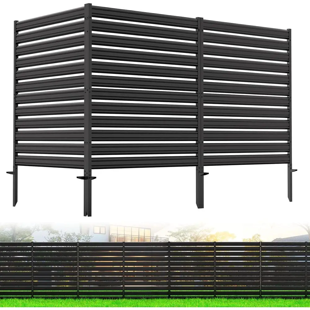 

42H x 38W Metal Privacy Fence for Outdoor AC Units, Hide Trash Bins, Pool Equipment, Decorative Garden Features
