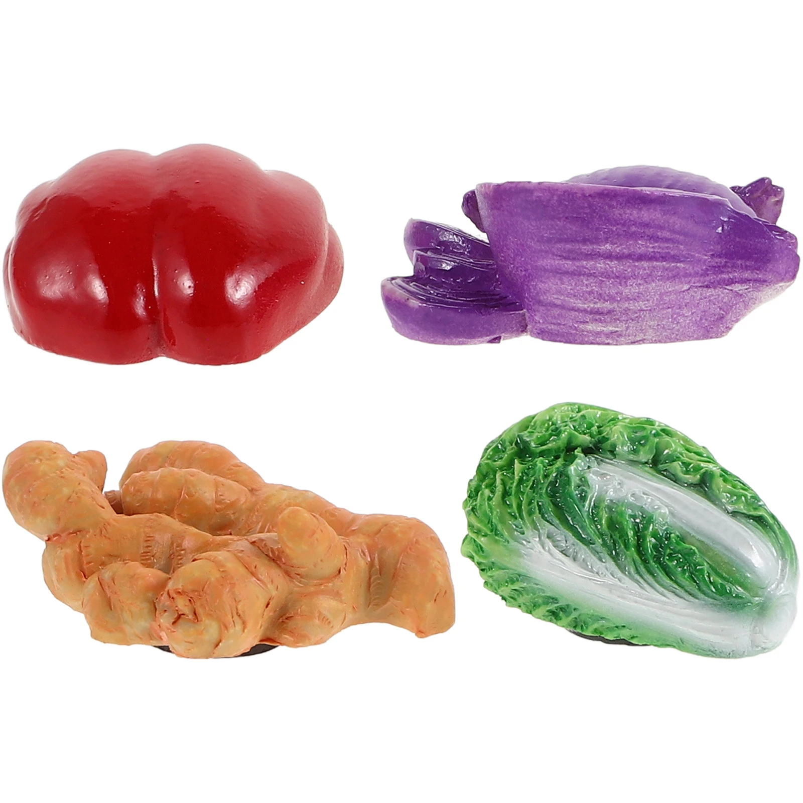 

4 Pcs Realistic 3d Vegetable Fruit Fridge Magnets Cute Resin Waterproof Kitchen Decor Refrigerator Accessories