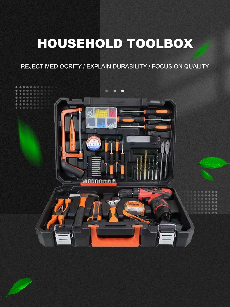 Factory Cordless Hardware Electrical Power Kit Includes Combination Box Drill Machine Set Hand Wrench Other Home Improvement