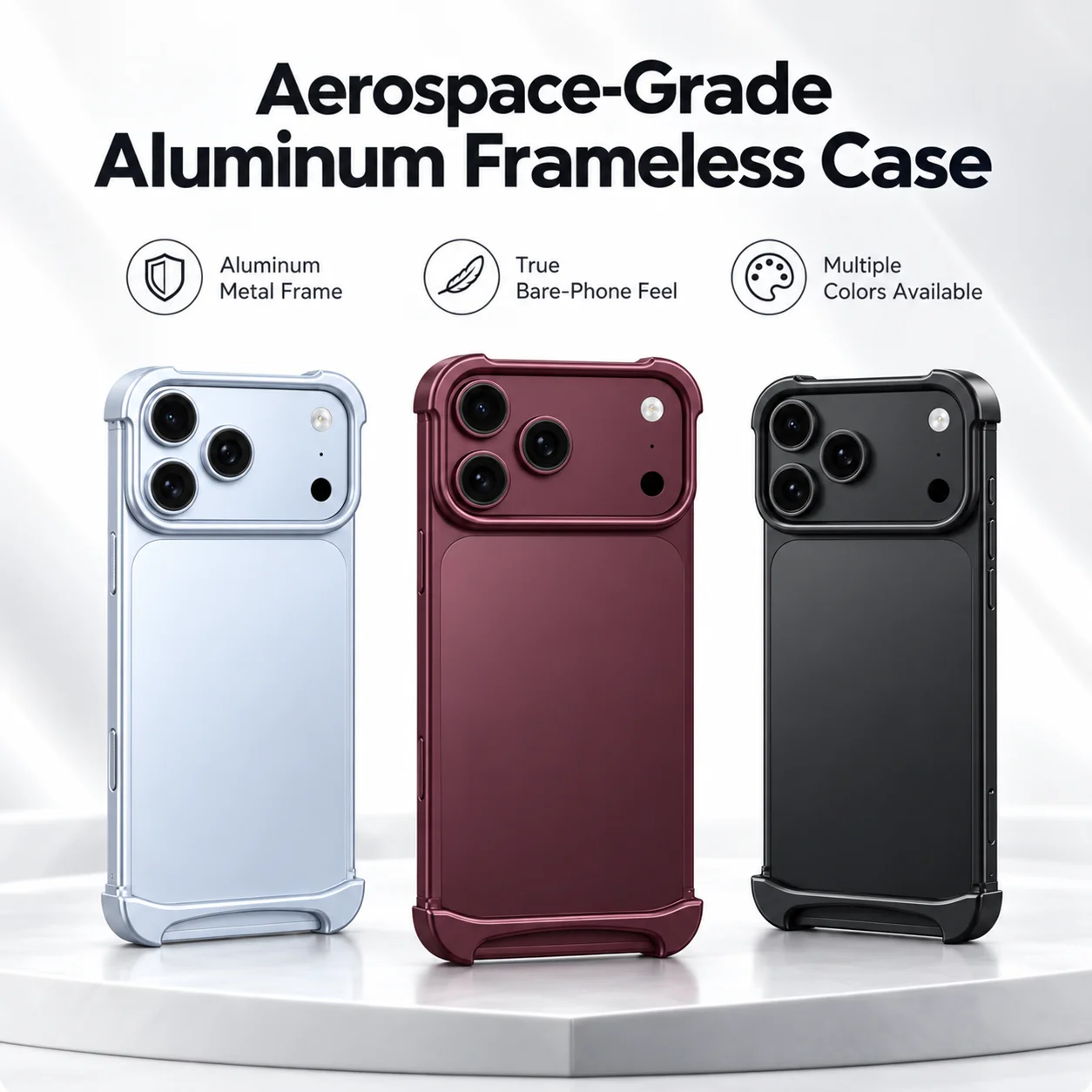 Genuine Aluminum Metal Bumper ARC Case for iPhone 18 17 Pro 17 Pro Max Air Double-Layer High-Strength Unique Protective Cover