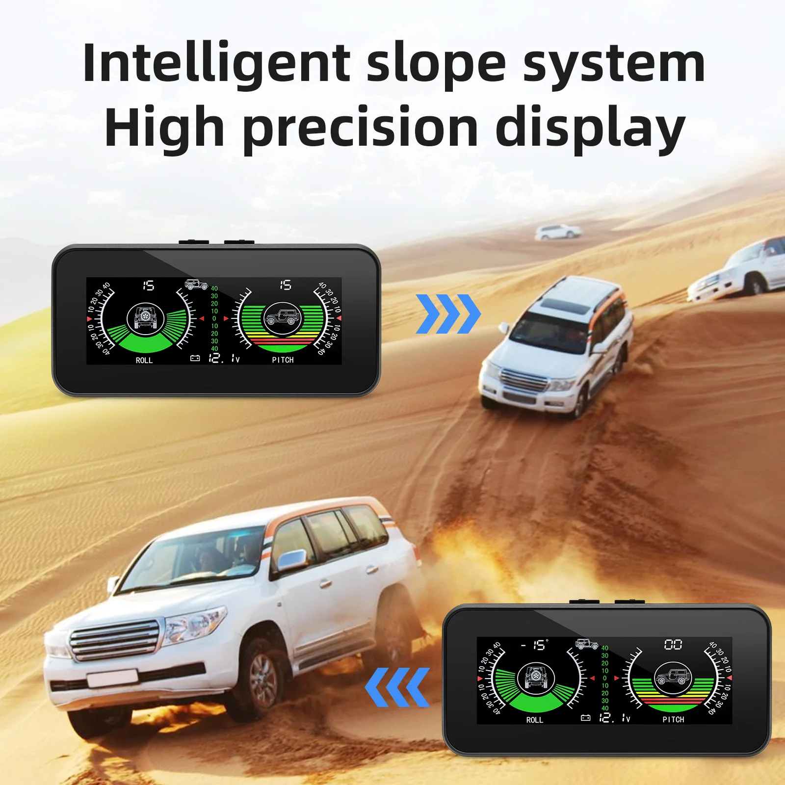 M50 Off Road GPS Smart Inclinometer Car Digital Display Tilt Pitch Angle inclinometro Auto HUD Intelligent Slope Meter 12V 24V