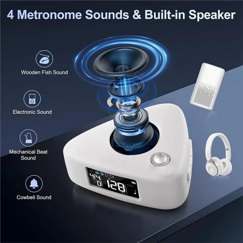 ABUE-Digital Metronome Rechargeable Timer Function For Piano, Guitar, Violin& All Instruments-Wide Range Of 30 To 300 BPM Tempo