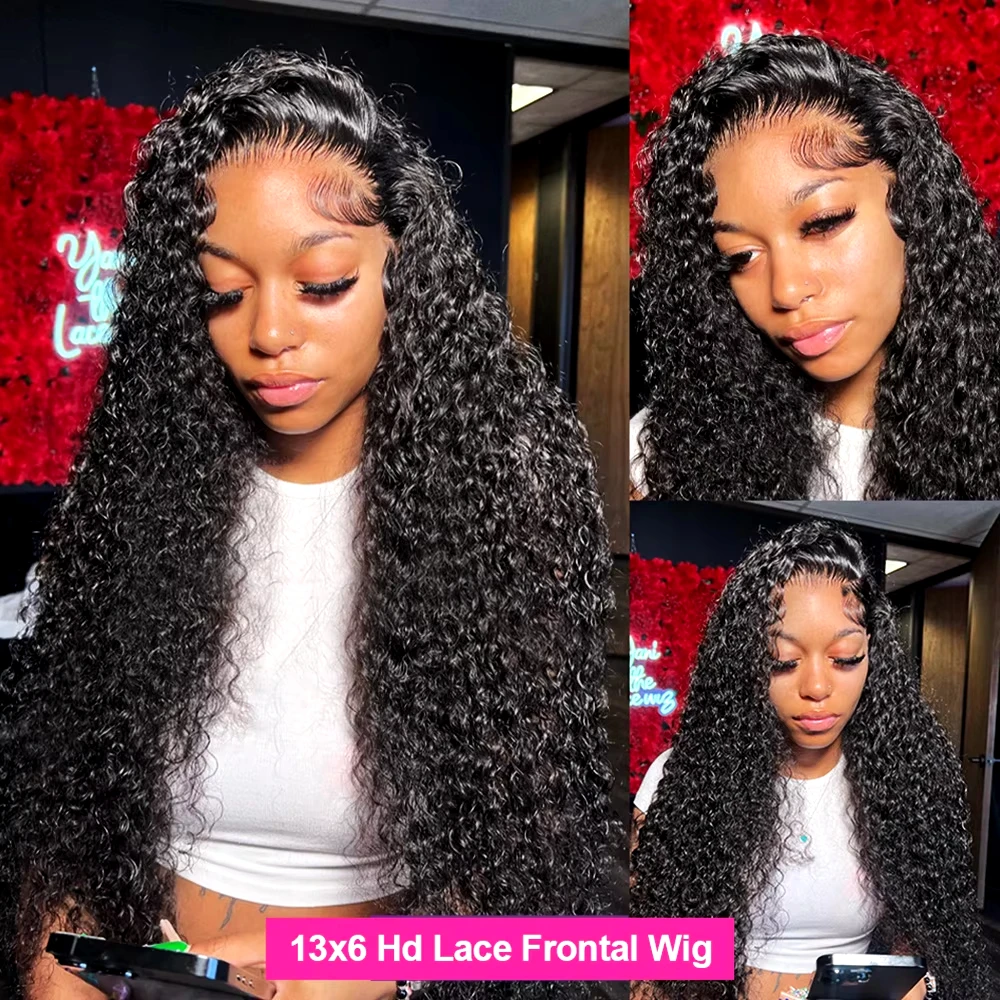 Varlea Brazilian Water Wave Human Hair Wig Curly Hd Lace Wig 13x6 Human Hair 13x4 Lace Front Wigs Deep Wave Wigs Black Wig