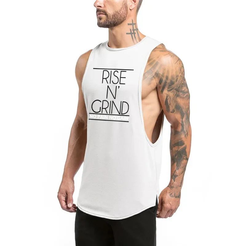 Gym Bodybuilding Sport Tank Tops Herren Fitness Ärmellose Unterhemden Baumwolle Workout Muscle Shirts Sommer Lose Atmungsaktive Kleidung