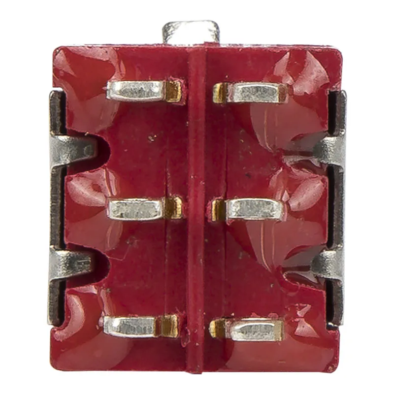10 sztuk/partia MTS-213 perforate średnica 6 mm 1 strona samoblokujący 1 boczny reset 6 pin ON-OFF-(ON) DPDT 3 pozycje przełącznik dwupozycyjny