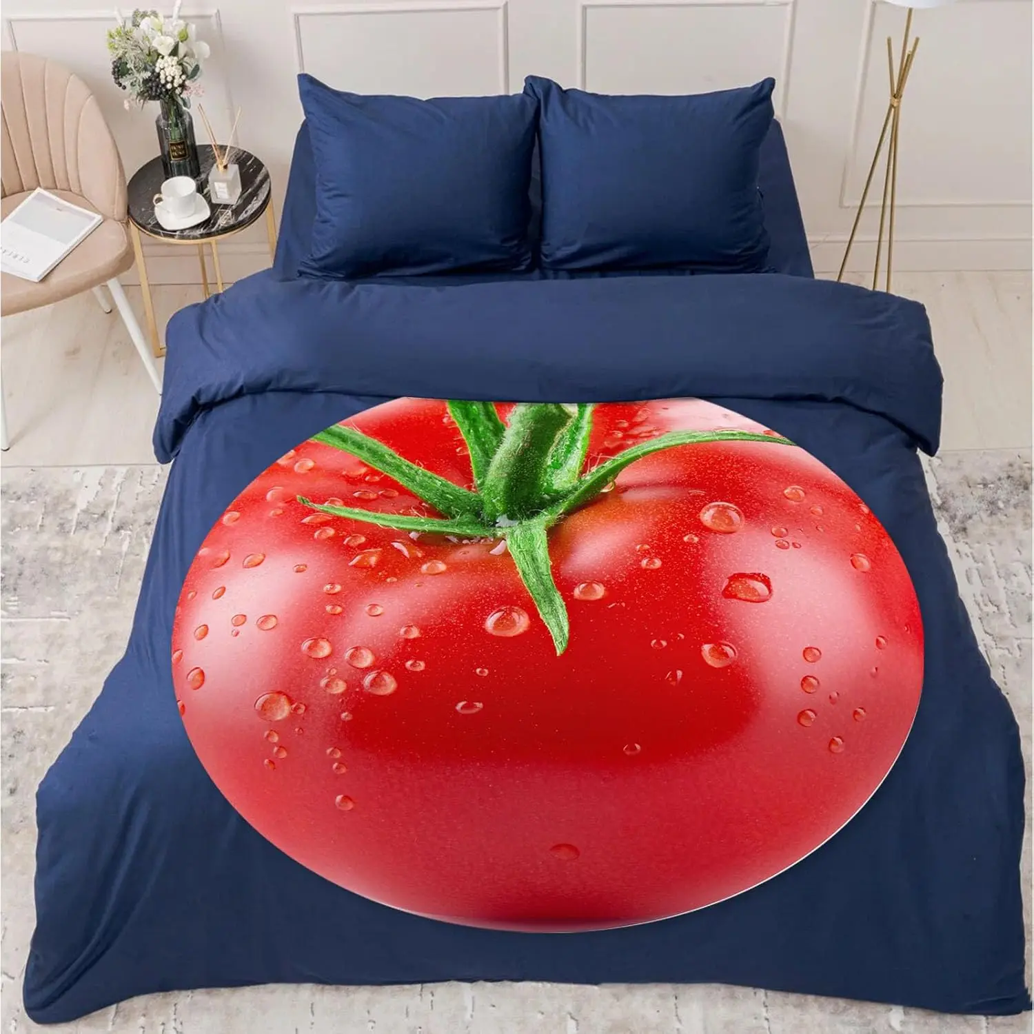 Watermelon Blanket, Watermelon  Round Funny Food Blankets for Adult , Realistic Food    36 Inches