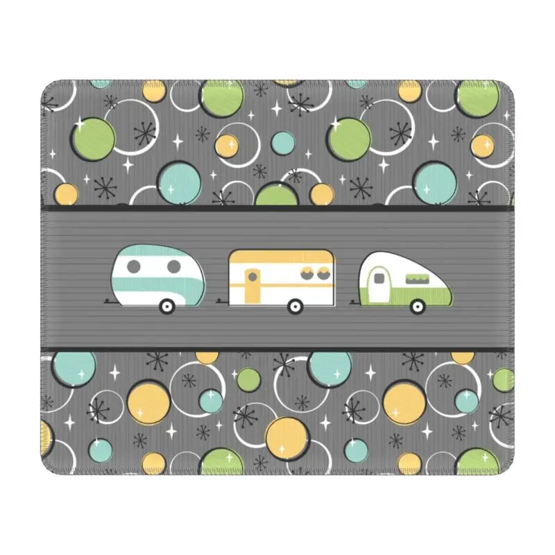 Happy Campers Road Trip Mouse Pad Anti-Slip Rubber Base Gamer Mousepad Accessories Adventure Outdoors Camping Office PC Desk Mat