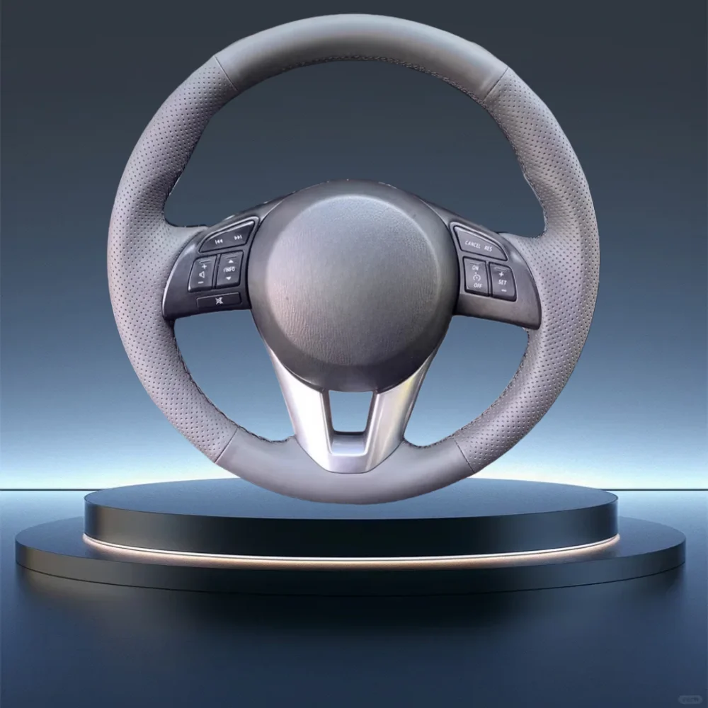 

Чехол на руль из микрофибры ручной работы, износостойкий, для Mazda 6 Atenza, Mazda 2, CX-3, CX3, CX-5, Mazda 3