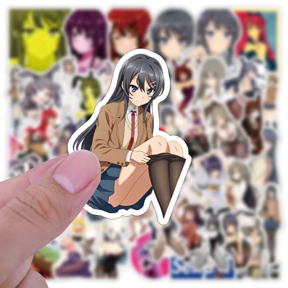 10/30/50pcs Rascal Does Not Dream of Bunny Girl Senpai Anime Stickers Cute Sakurajima Mai Cartoon Decals for Phone Laptop Diary