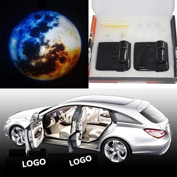 2 Pcs Wireless Car Door Led Logo Laser Projector LED Welcome Light Ghost Shadow Light for Corolla Cadillac Buick BYD Golf Kia