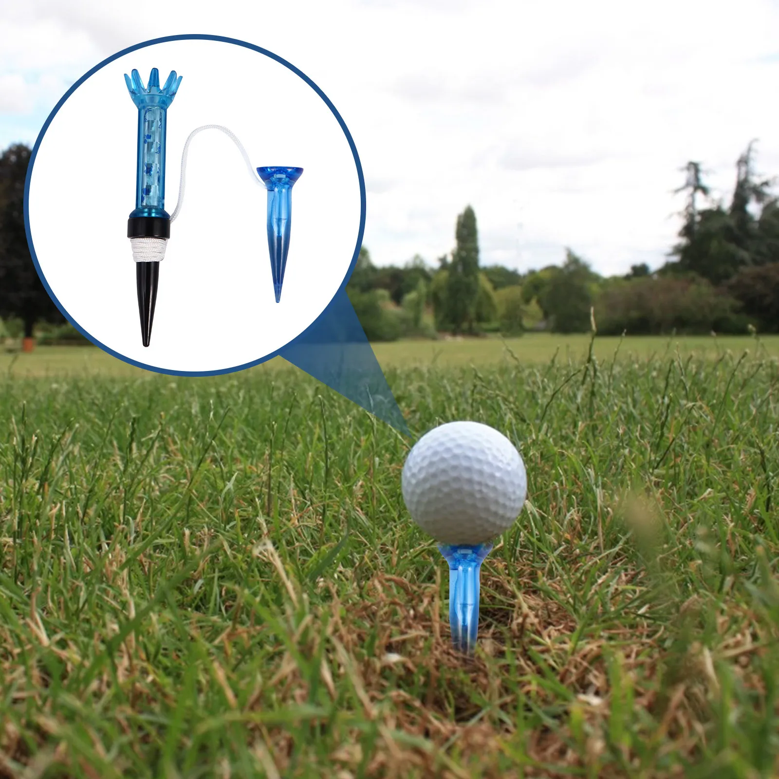 

2Pcs Plastic Golf Tees Tough Wear Resistant Comfortable Grip Perfect for Practice Play Or Gifting Golf Ball Stand