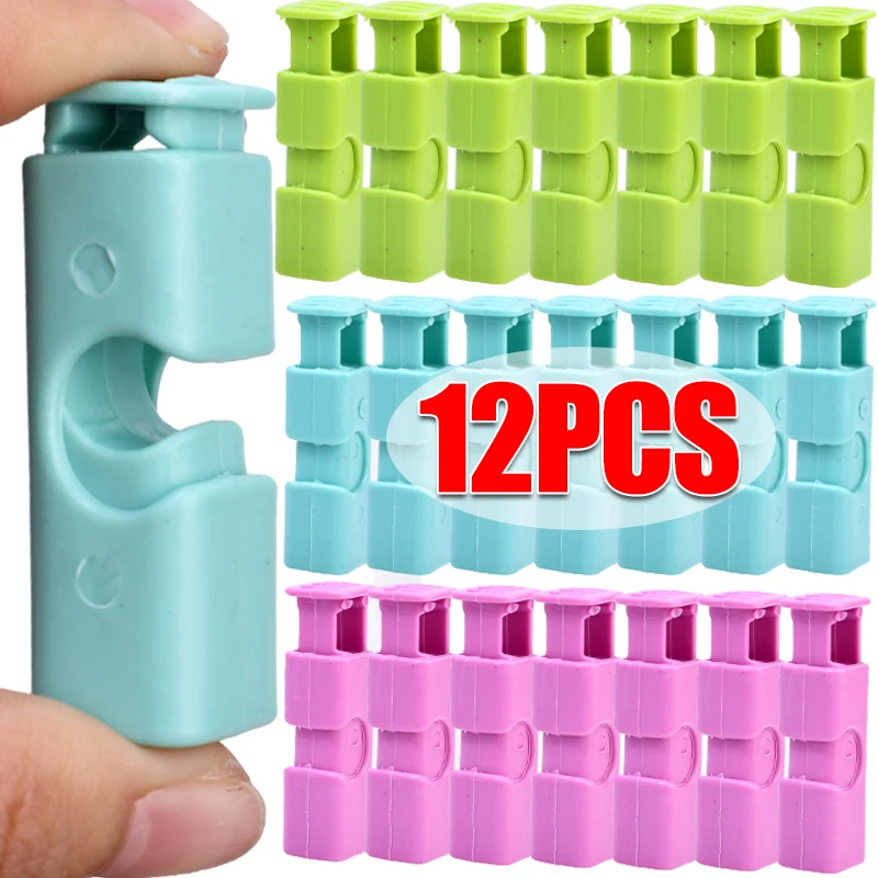 12/1Pcs Reusable Food Sealing Clips Plastic Pocket Sealing Clamp Snack Bread Bag Clips Household Grain Vegetable Storage Clamp