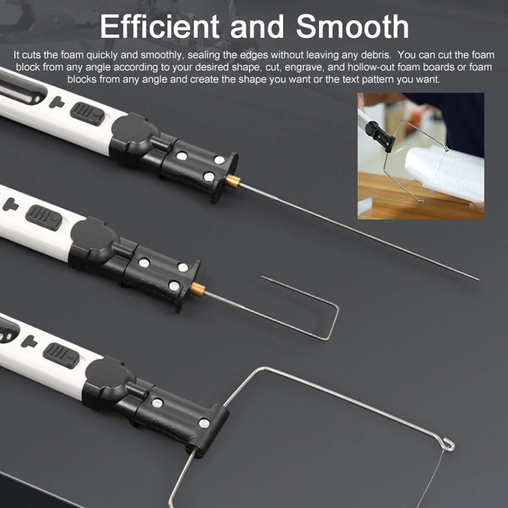 Portable Cordless Foam Cutter Multifunction Hot Wire Foam Crafts Engraving Pen Electronic Soldering Kit with LED Light