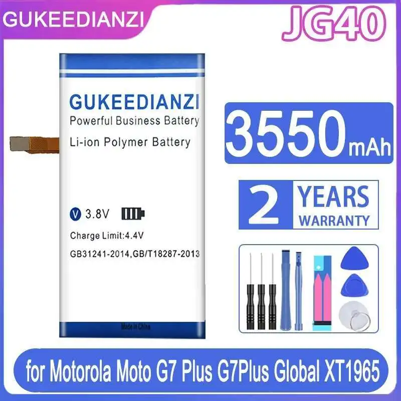 Long-Lasting Performance High 3550Mah Mobile Phone Battery For Motorola Moto G7 Plus G7plus Global XT1965 JG40