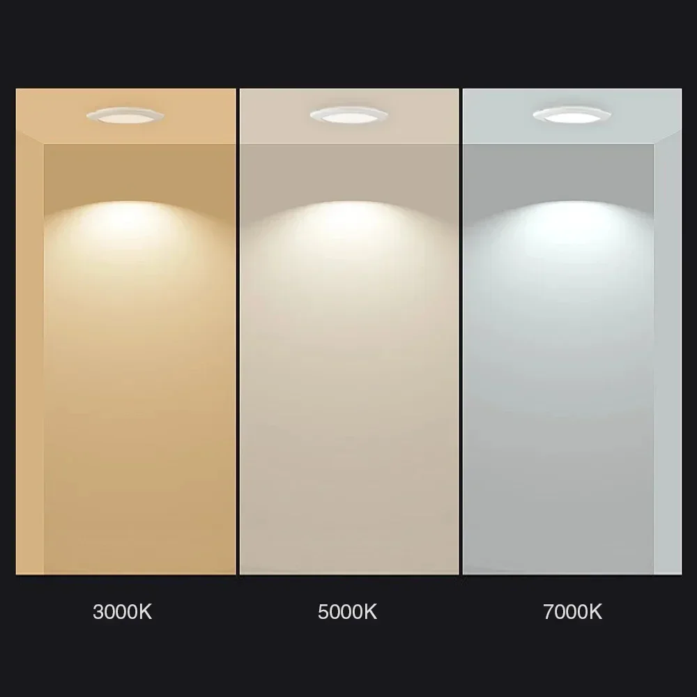 MiBoxer AC Triac RF+Push Dimmer control 6W Triac Dimming LED Downlight 220V Ceiling Light ,Color temperature switched button