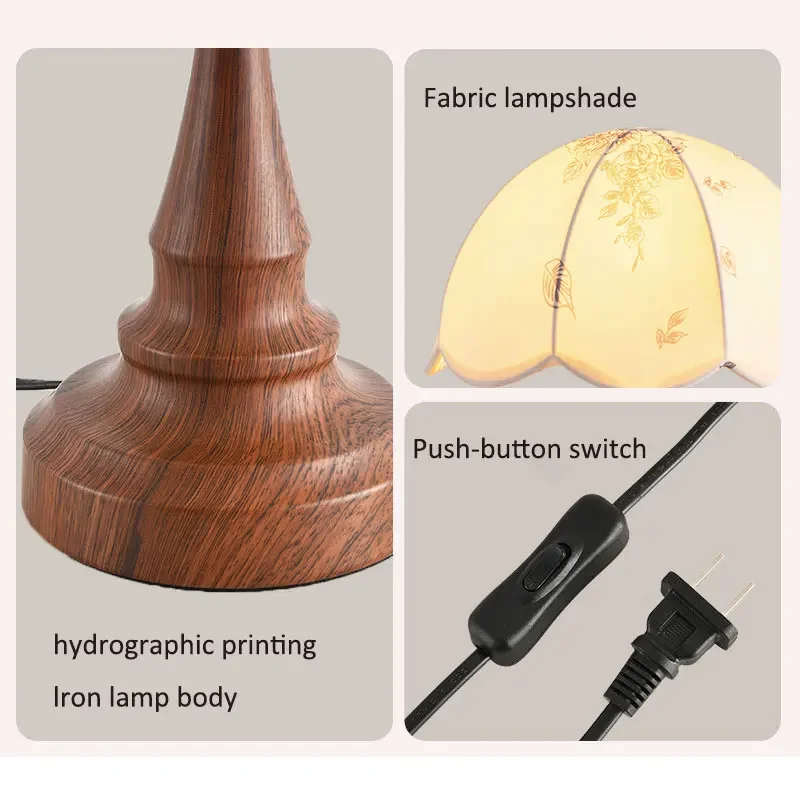 

Flower Lamp hardware Desk Lamp Creative Wabi Sabi Style Retro Study Bedroom Bedside Decorative Table Lamp Night Light ﻿