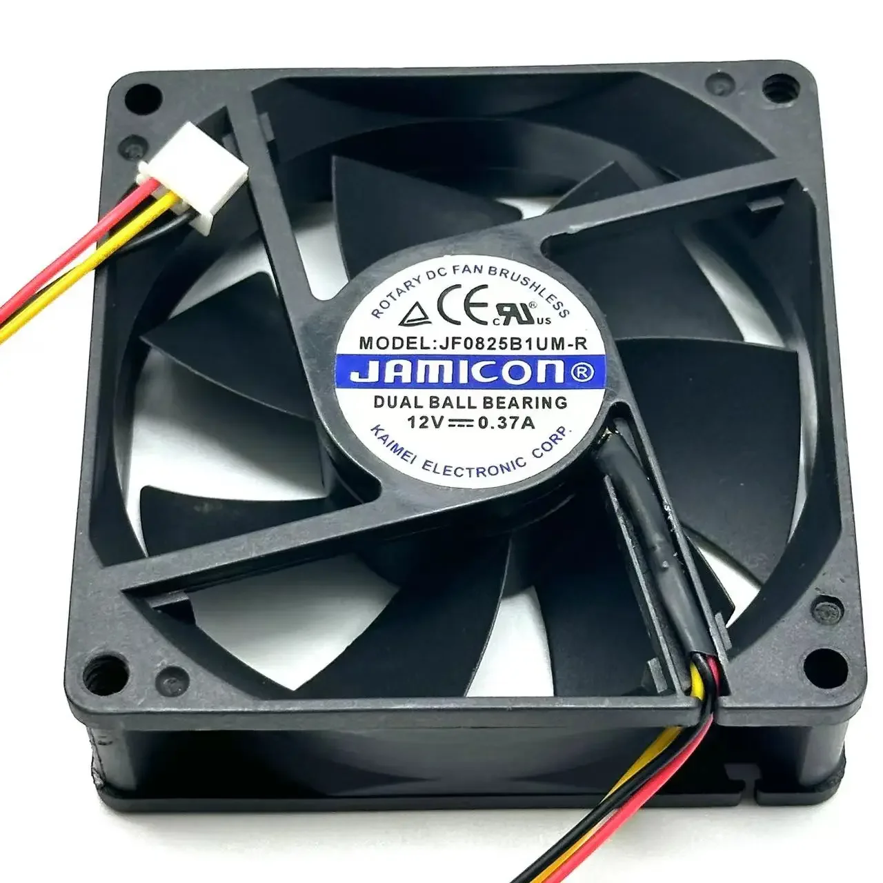 

Jamicon JF0825B1UM-R DC 12V 0.37A 80x80x25mm 3-Wire Cooling Fan