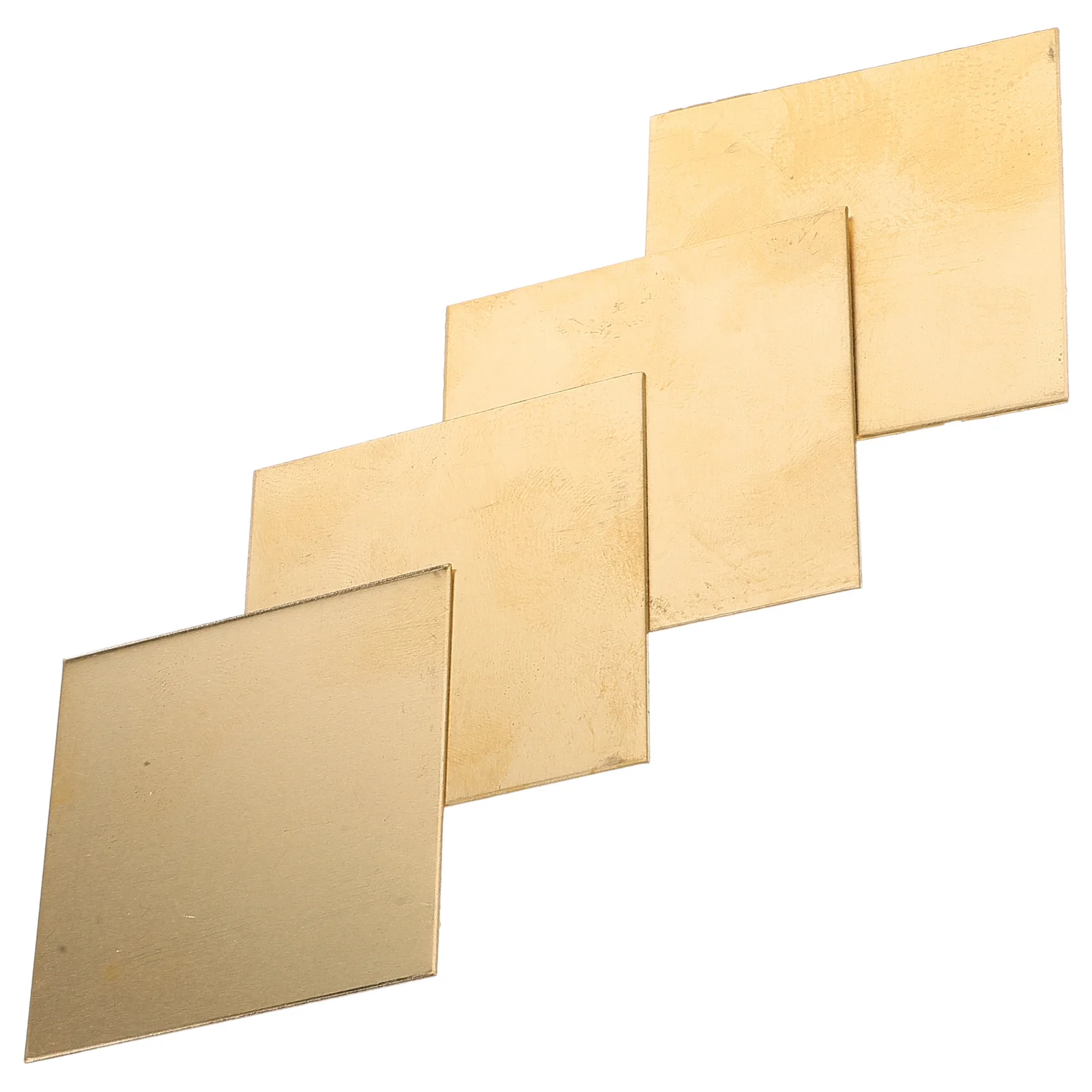 

4pcs Brass Sheets 0.5Mm Thick Brass Plates For Diy Crafting Electrical Repairs Metal Sheet For Jewelry Making Industrial Use