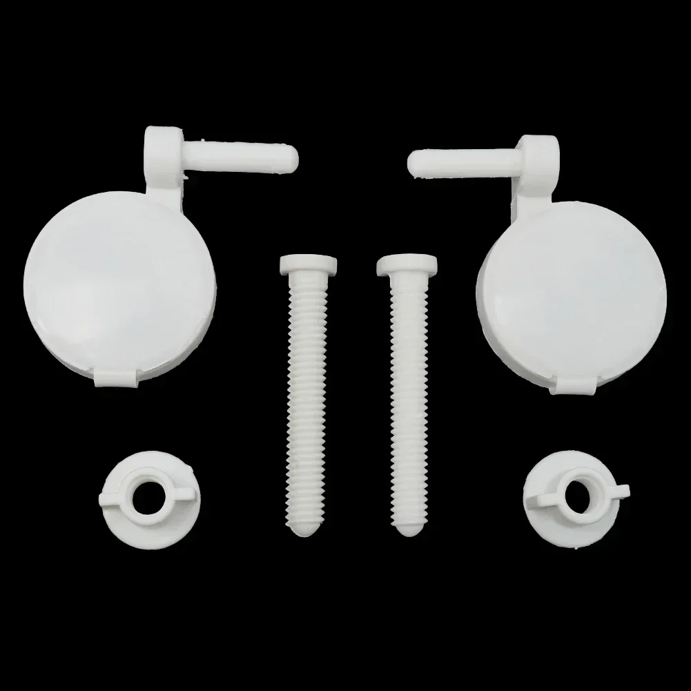 For Toilet Seats Fixtures Toilet Screw 2PCS 69*46mm ABS Plastic Fixing Accessories Kit Hinge Bolt Screw Toilet Pew