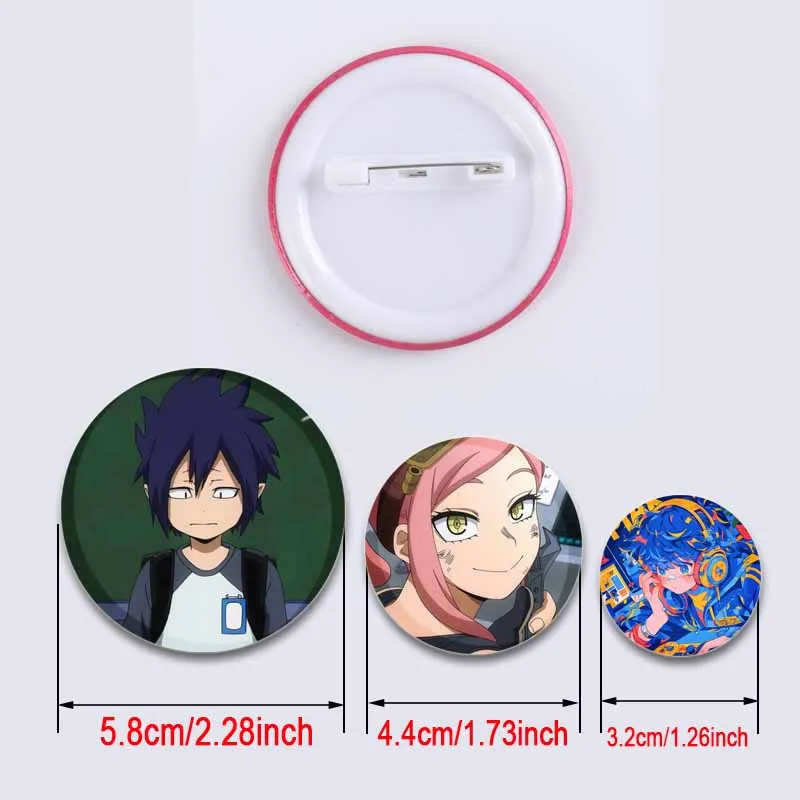 Anime Character All Might Midoriya Izuku Todoroki Shoto Bakugou Katsuki Cute Cartoon Badge Handmade Tinplate Brooches Gifts