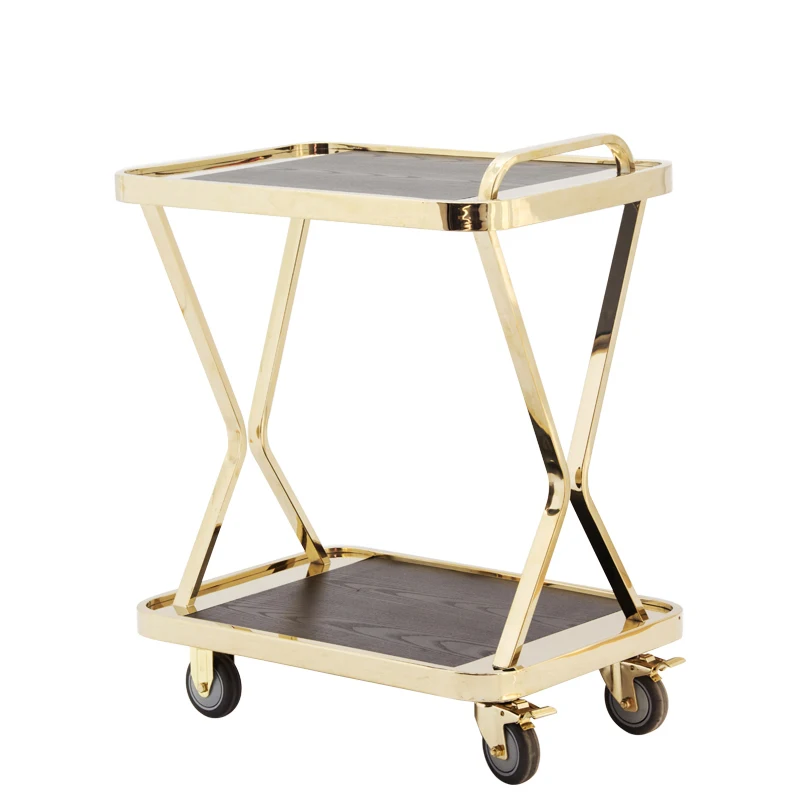 Hotel Mobile Deluxe Multifunctional Wine Service Vehicle Dining Table Side Dish Car Hot Pot Delivery Vehicle