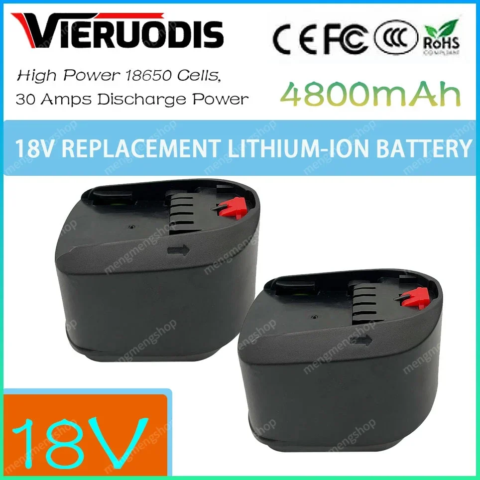 

For Bosch 18V 4800MAH Lithium Ion Rechargeable Tool Battery PBA PST PSB PSR Bosch Home, Garden Tools (TypeC only) AL1810CV