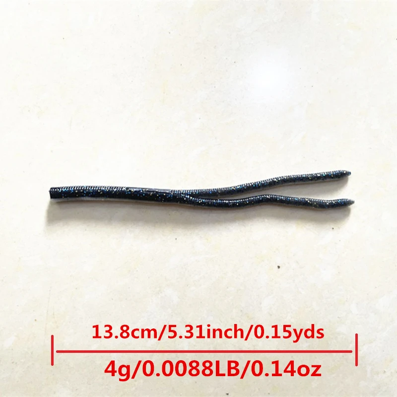 LURETV O. S.P OSP HP 3D Wacky lure, soft bait, double tailed noodle worm, neko lead fishing group, black pit lure - Image 5