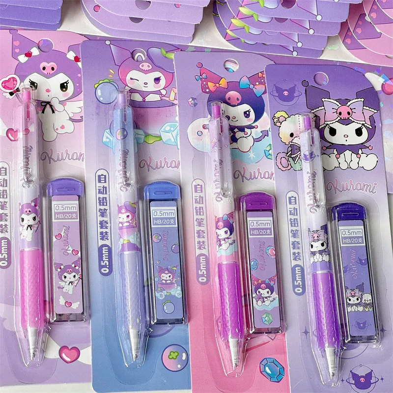 New Sanrio Series Kulomi Activity Pencil High Appearance Level Cute Girl Heart Writing Smooth Yx-30050.5mm Learning Gift Set