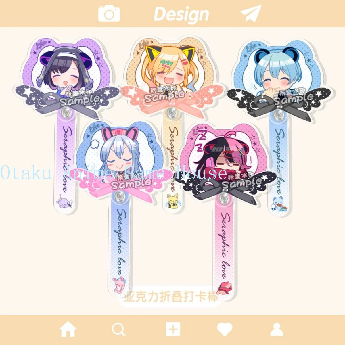 Bang Dream ! YUME∞MITA MewType Sengoku Yuno Viola Nakamachi Arale Kawaii Anime Check-in Stick Photo Stick Ornament Gift Cosplay