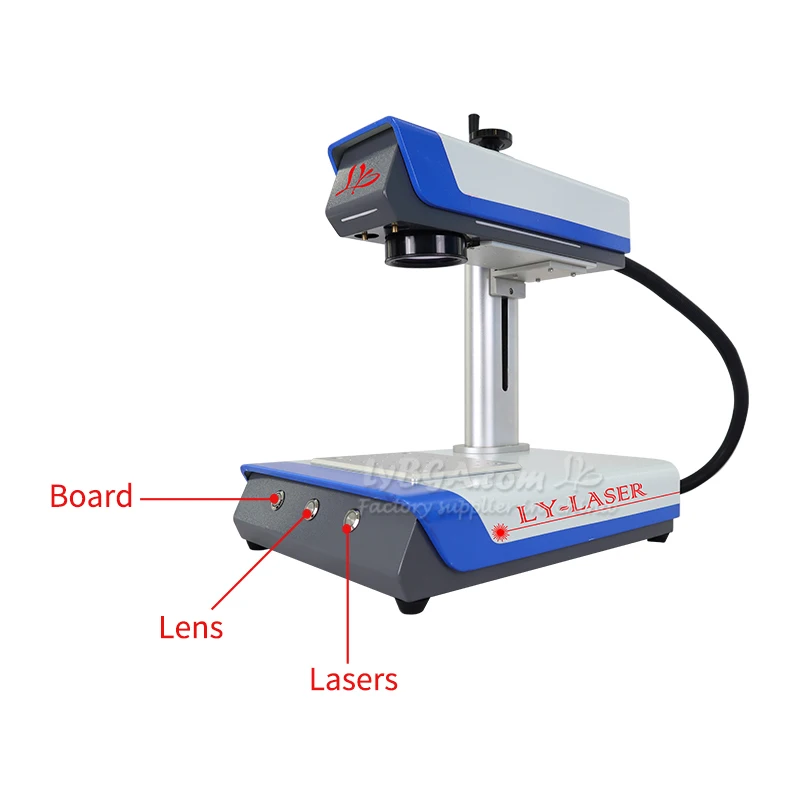 Laser a fibra 50W 30W 20W Gioielli Meta Glass 5W Macchina per marcatura laser UV Bluetooth Connessione per telefono cellulare e computer Raffreddato ad aria