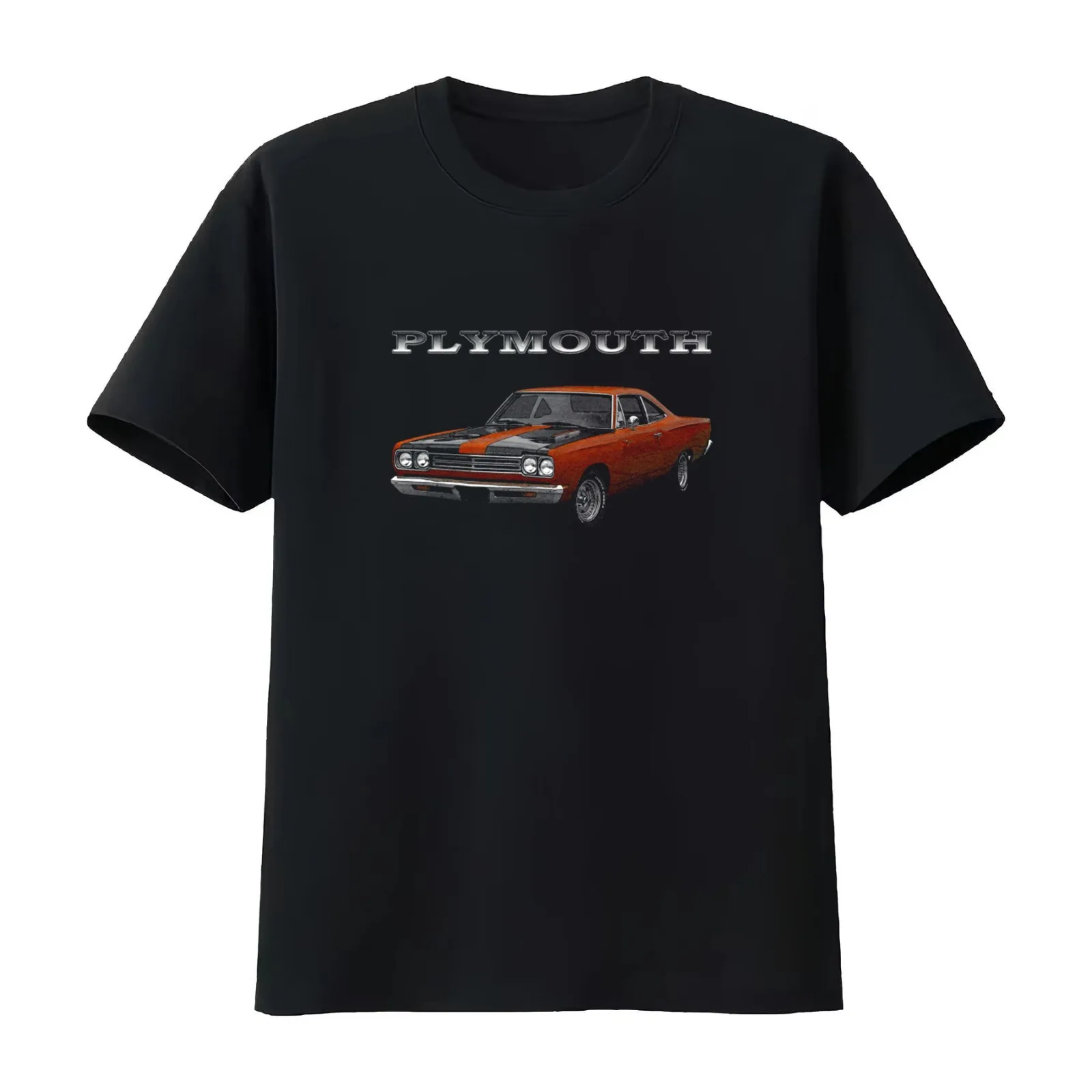 1969 Plymouth Road Runner Brown T-Shirt Summer Casual Cotton Tee Oversized Streetwear Tops Vintage Graphic Print 100% Cotton