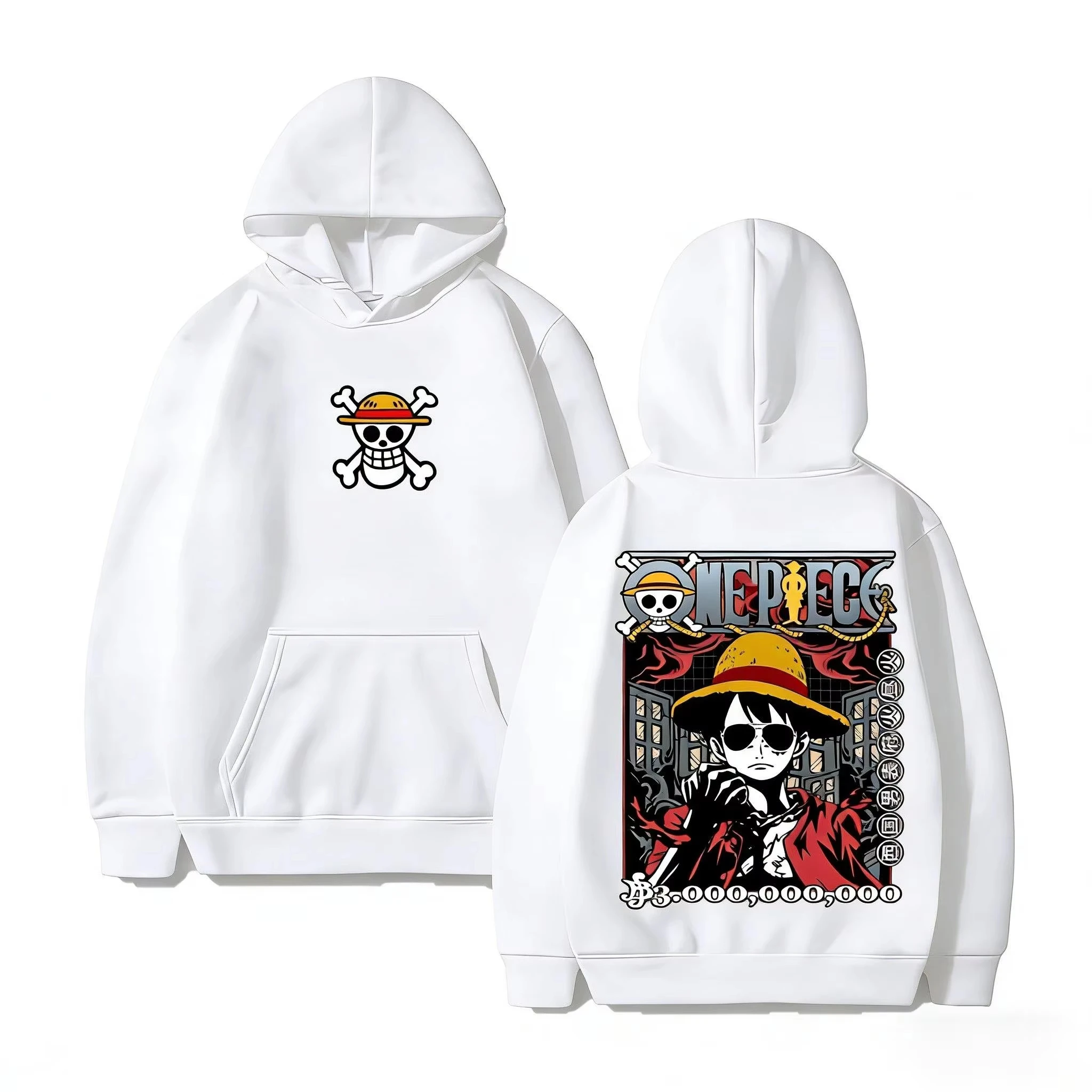 One Piece Luffy Hoodie Sweatshirt Men Women 2026 New Anime Print Cosplay Casual Top Streetwear Fashion Warm Hooded Jacket