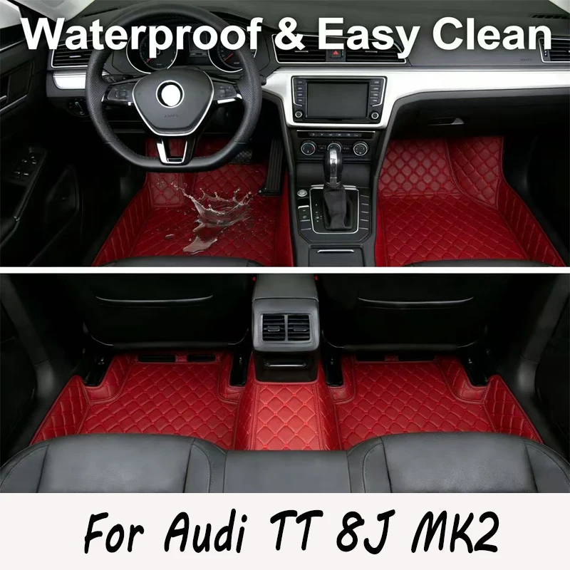 

Car Floor Mats For Audi TT 8J MK2 2007~2014 Durable Pad Protective Carpets Car Accessories