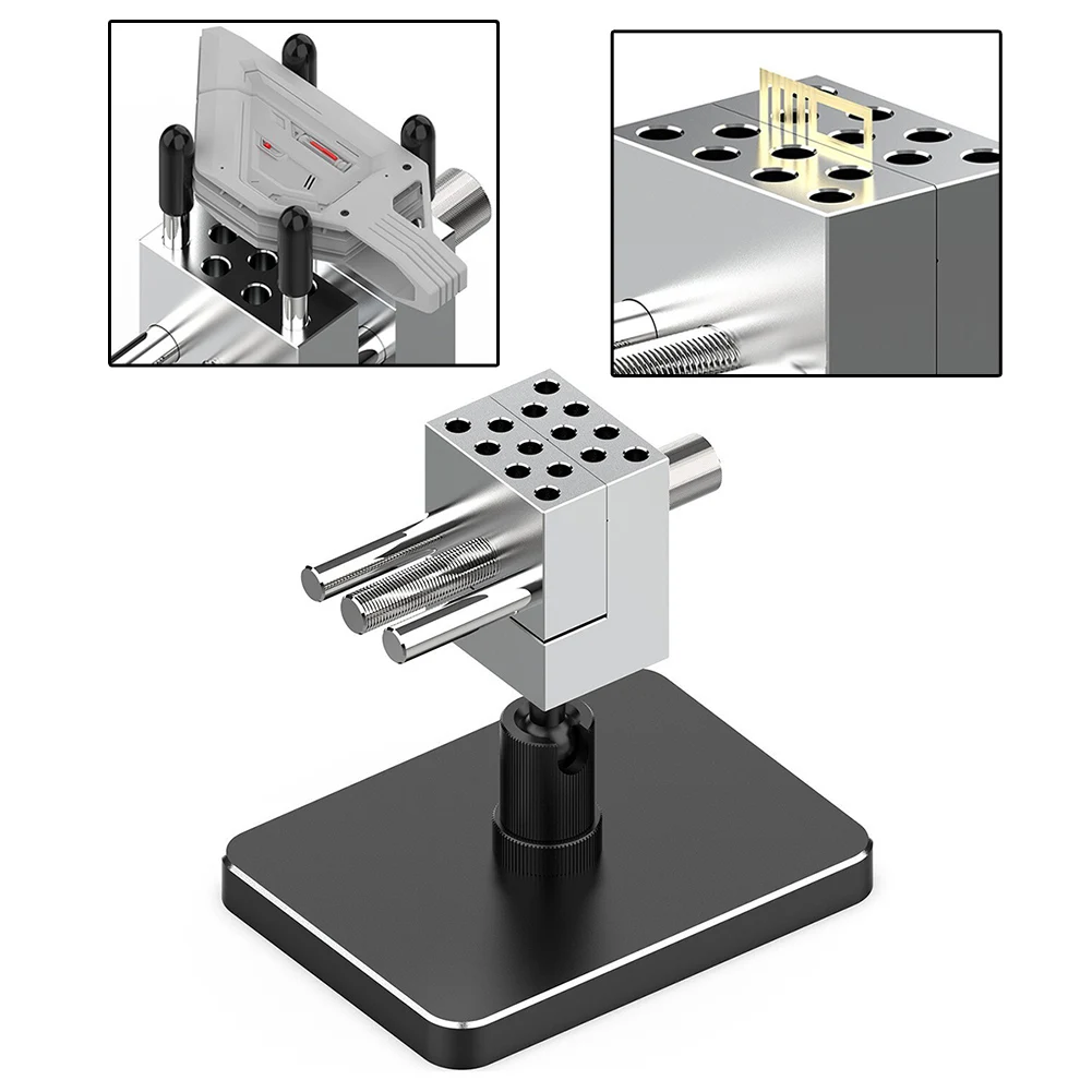 Set Of Mini Bench Vise Compact Adjustable Clamp 360° Rotation For Model Making Parts Clamping Hobby DIY Tools Etching Sheet Vise