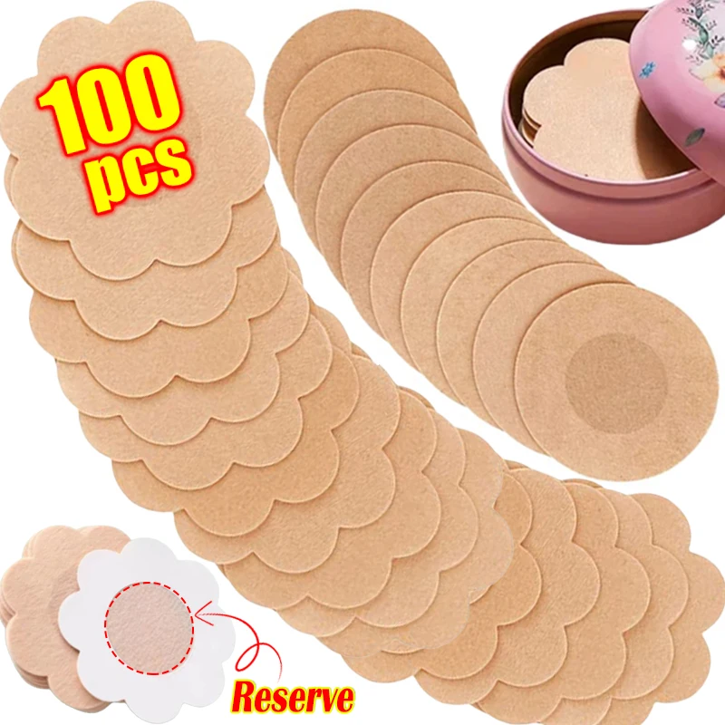 

10/100pcs Sexy Women's Safety Nipple Cover Female Intimates Bra Self-Adhesive Chest Pads Sexy Breast Lift Tape Patch Stickers