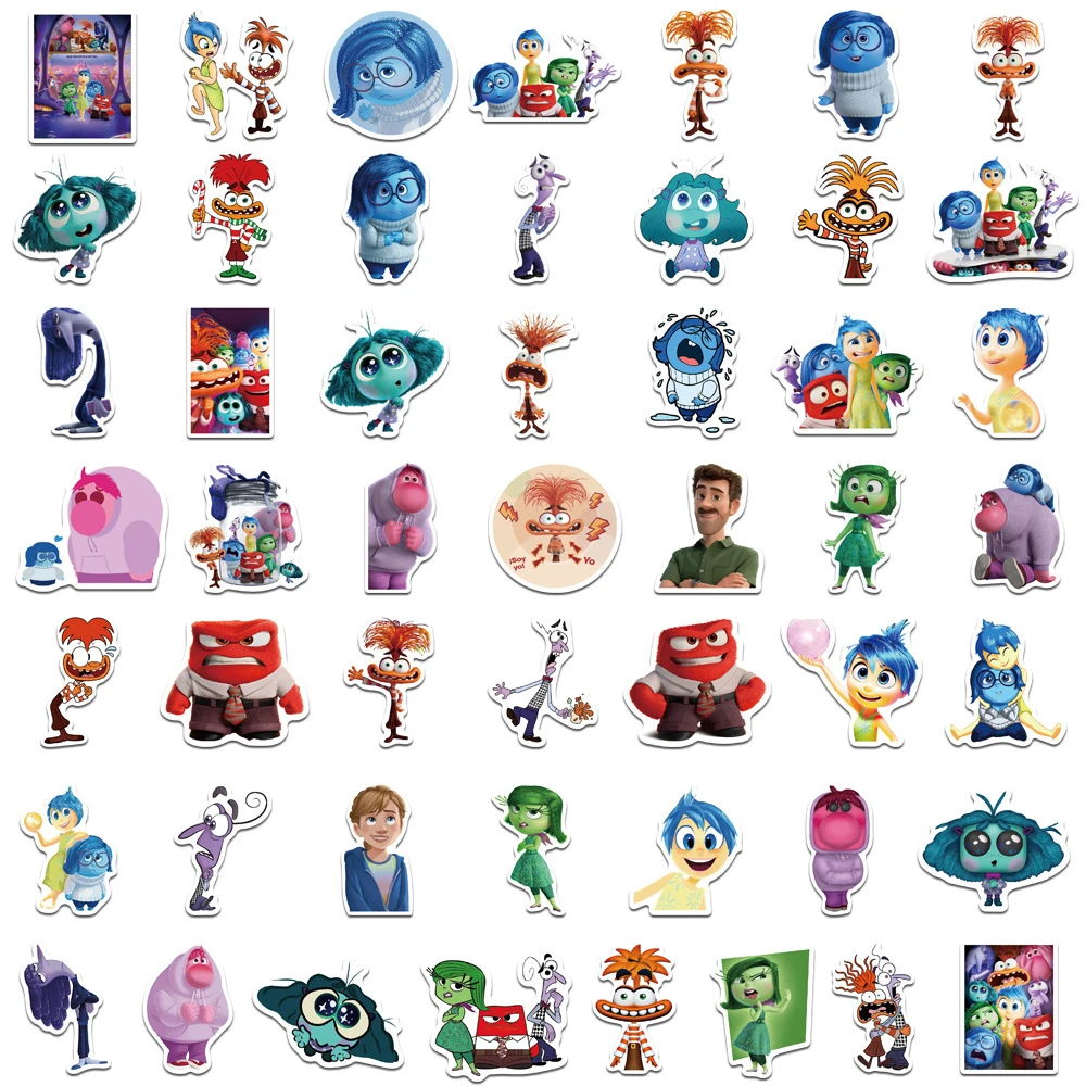 10/30/50pcs Disney Cartoon Movie Inside Out Stickers voor Kinderen Speelgoed DIY Laptop Notebook Telefoon auto Koffer Waterdichte Sticker