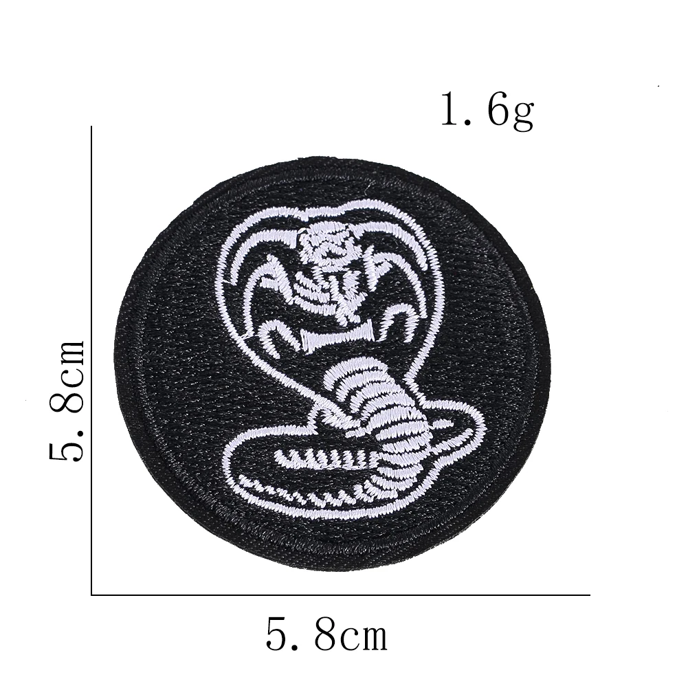 Cobra Skull bestickter Aufnäher zum Aufbügeln oder Aufnähen für Jacke, Hut, Rucksack, Jeans, Dark Gothic Biker Stickerei Applikation Geschenk – Detail 6